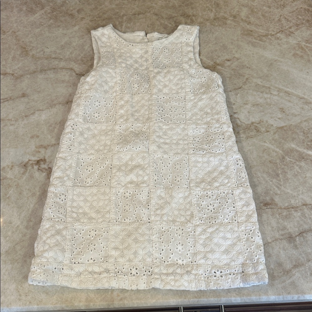 Vineyard Vines Cream Eyelet Kids Dress
